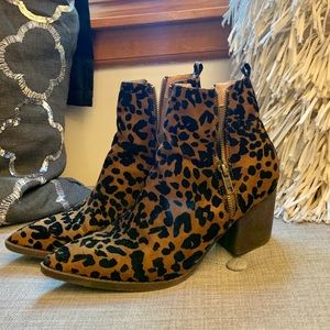 Leopard Print Statement Booties